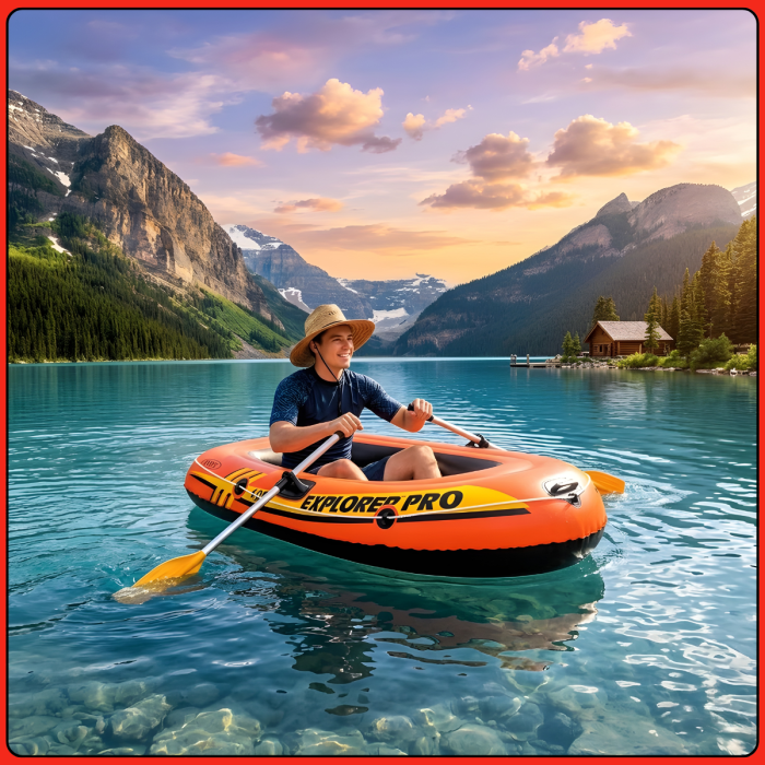 Одноместная надувная лодка 160х94х29см с уключинами для весел Intex Explorer Pro 100 58355