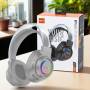 Накладные Bluetooth наушники с шумоподавлением и RGB-подсветкой BT600 Белый