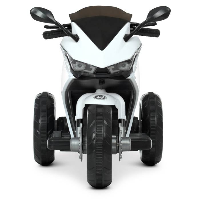 Трехколесный детский мотоцикл на аккумуляторе Yamaha с музыкой и световыми эффектами Bambi M 4622-1 Белый