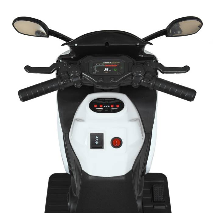Трехколесный детский мотоцикл на аккумуляторе Yamaha с музыкой и световыми эффектами Bambi M 4622-1 Белый