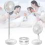 Складной телескопический вентилятор на аккумуляторе с 3 скоростями Folding Fan Белый