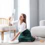 Складной телескопический вентилятор на аккумуляторе с 3 скоростями Folding Fan Белый