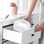 Складной телескопический вентилятор на аккумуляторе с 3 скоростями Folding Fan Белый