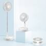 Складной телескопический вентилятор на аккумуляторе с 3 скоростями Folding Fan Белый