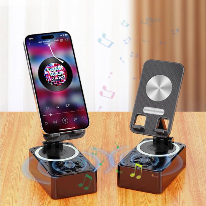 Подставка-держатель для телефона с караоке Microphone speaker set AND K18 Портативная колонка с держателем