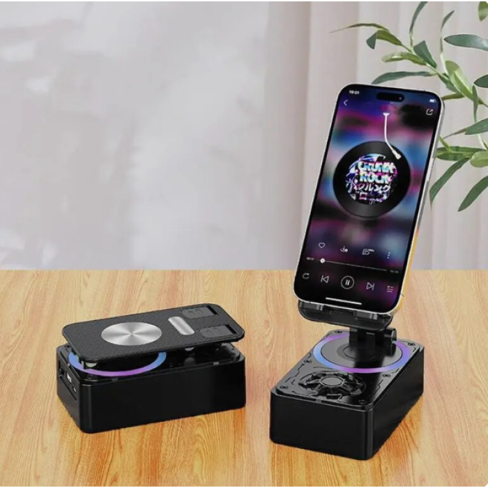 Подставка-держатель для телефона с караоке Microphone speaker set AND K18 Портативная колонка с держателем