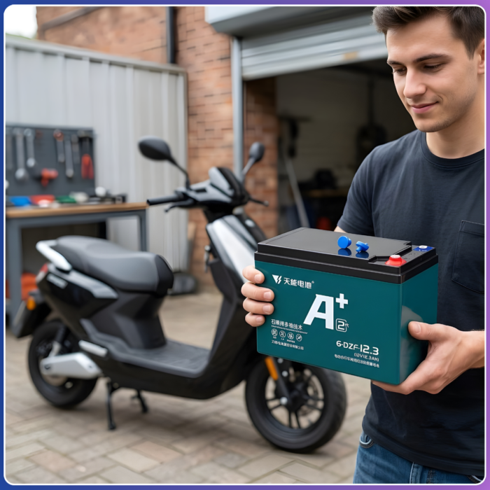 Тяговий акумулятор 6-DZF-12.3 для електроскутера 12V/12.3Ah