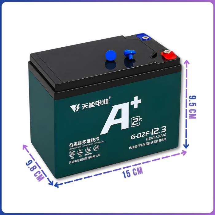 Тяговий акумулятор 6-DZF-12.3 для електроскутера 12V/12.3Ah