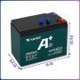 Тяговий акумулятор 6-DZF-12.3 для електроскутера 12V/12.3Ah