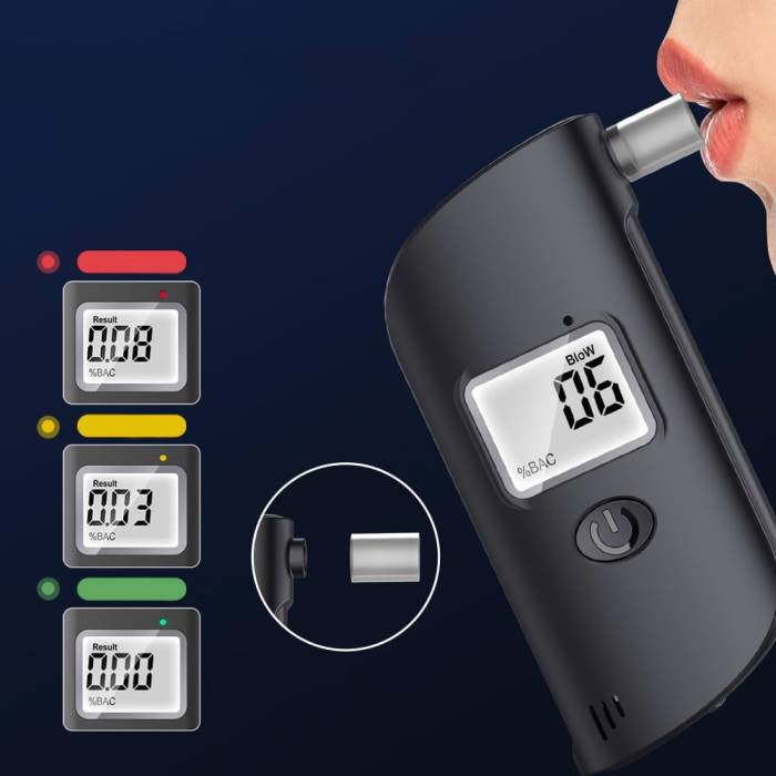 Алкотестер портативный с дисплеем на батарейках Alcohol tester AND HA-170