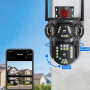 Камера видеонаблюдения 4G на 2 объектива 4+4Мп 3L-V30-4G XYS-A48-LD Черная