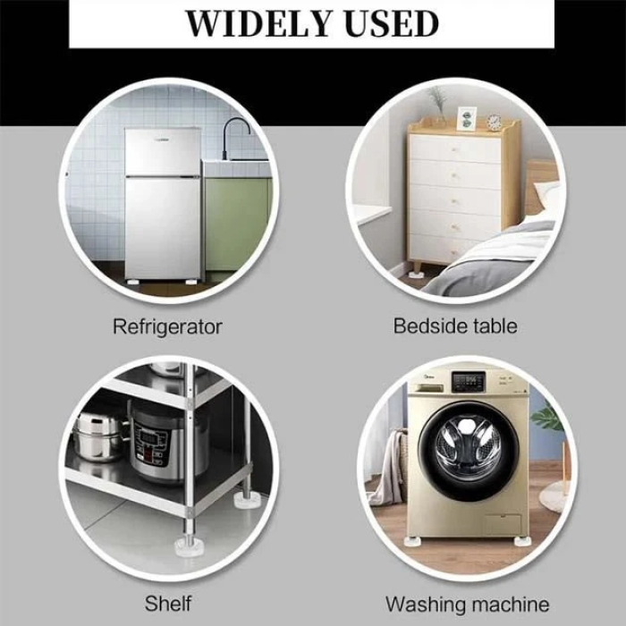 Антивібраційні підставки для пральної машини 4 шт Refrigerator floor mat AND815 Прозорі