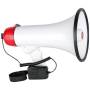 Ручной громкоговоритель с аккумулятором Megaphone UKC ER-55 Мощный рупор 12 Вт Бело-Красный
