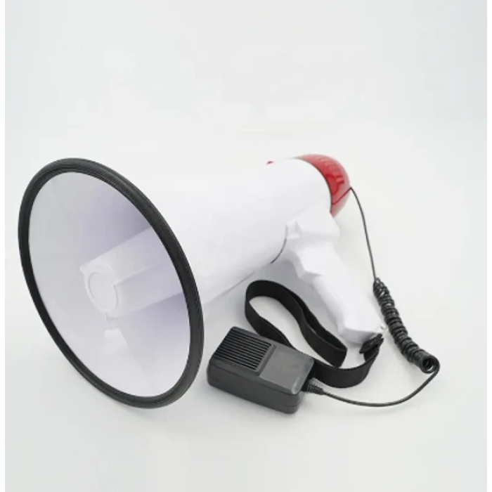 Ручной громкоговоритель с аккумулятором Megaphone UKC ER-55 Мощный рупор 12 Вт Бело-Красный
