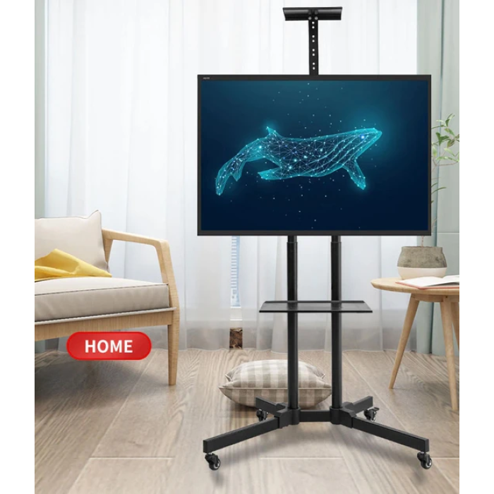 Пересувна стійка для телевізора 32-70 дюймів TV Cart 1500 Підлогова стійка для телевізора на коліщатках