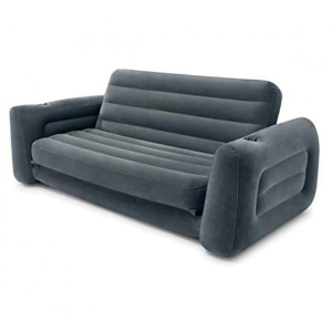 Двоспальний надувний диван-трансформер для дому та дачі Intex 66552 Pull-Out Sofa 203 x 224 x 66 см сірий