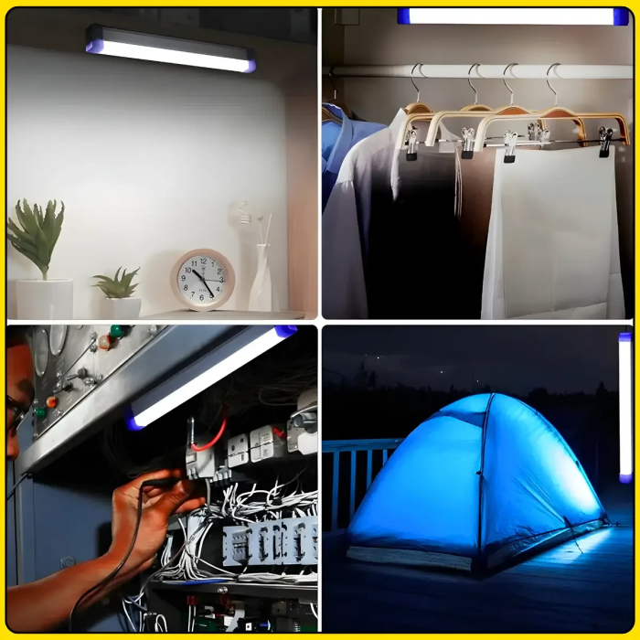 Светодиодная LED лампа-фонарь 32см с магнитным креплением и 3 режимами яркости