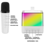 Беспроводная Bluetooth колонка с RGB подсветкой и 2 караоке микрофонами Music Hi