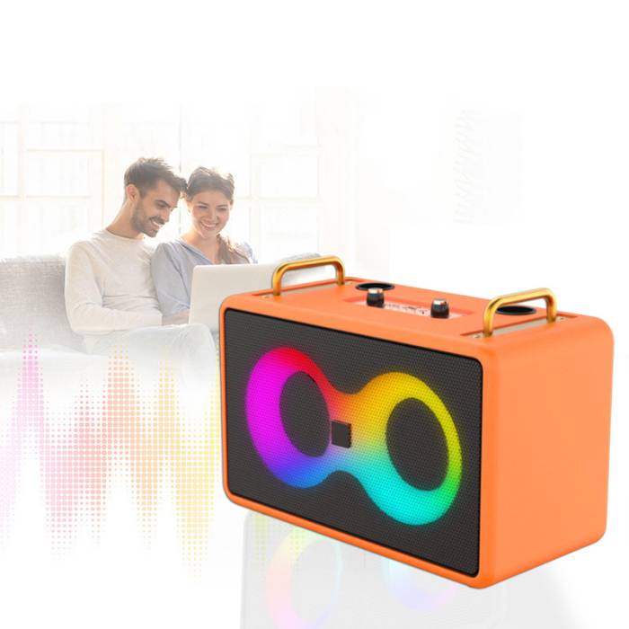 Музична колонка з двома бездротовими мікрофонами SP-240924-2 RGB Bluetooth