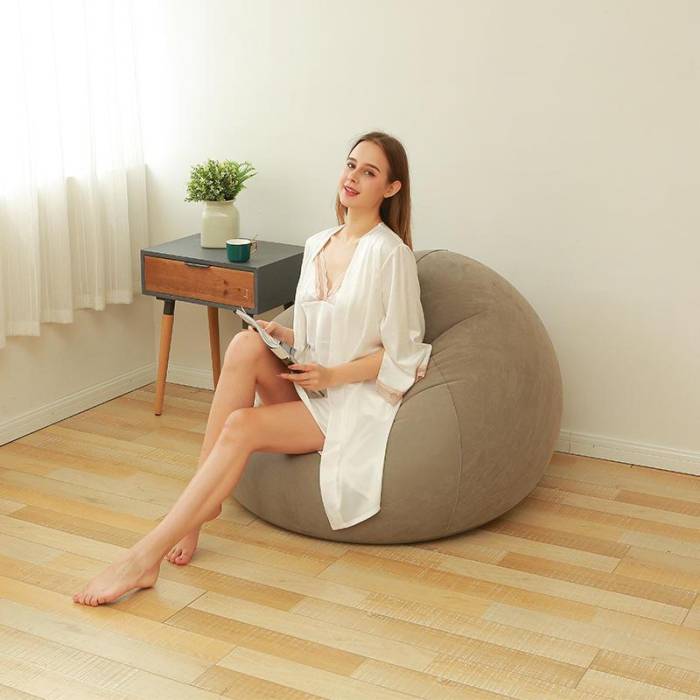 Надувне крісло 110х110х85 см з флокованим покриттям Sofa XL-1133