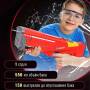 Водяний потужний бластер 42,5 см на акумуляторі із зарядкою від USB T-01 Акула Водяна зброя на 550 мл