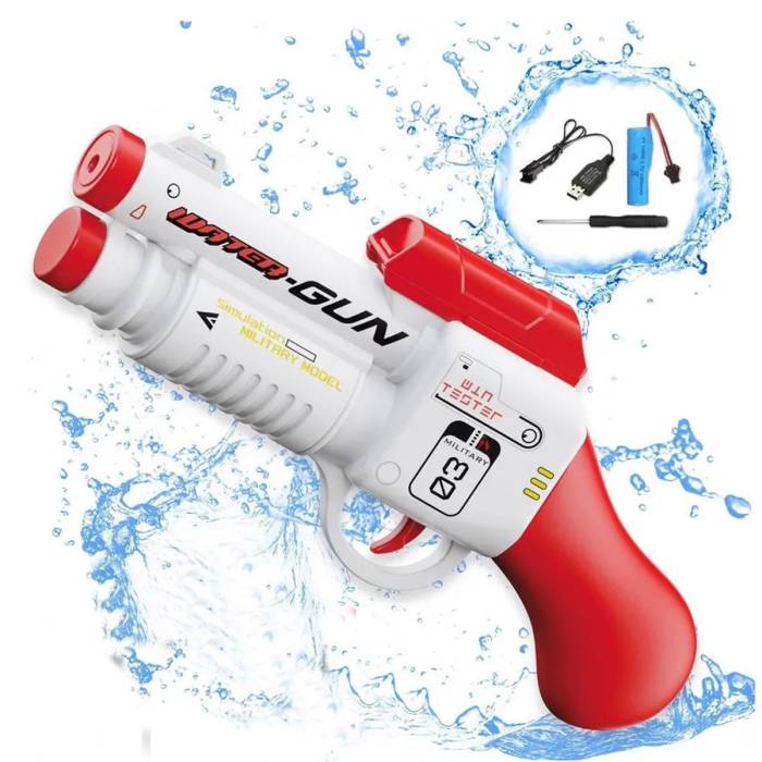 Электрический водяной пистолет 26 см на аккумуляторе и USB зарядным T-04 Водное оружие для бассейна