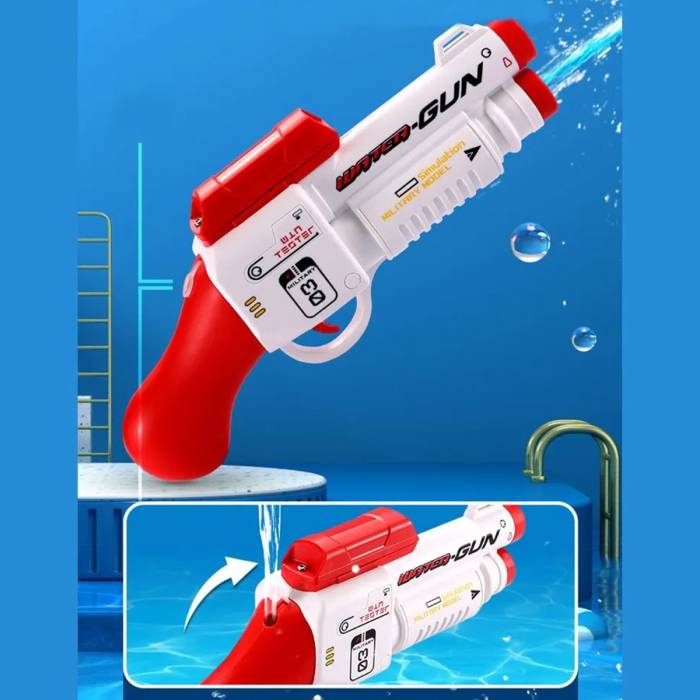 Электрический водяной пистолет 26 см на аккумуляторе и USB зарядным T-04 Водное оружие для бассейна