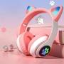 Бездротові накладні Bluetooth навушники Cat Ear STN-28 Навушники з вушками та підсвічуванням Велика упаковка