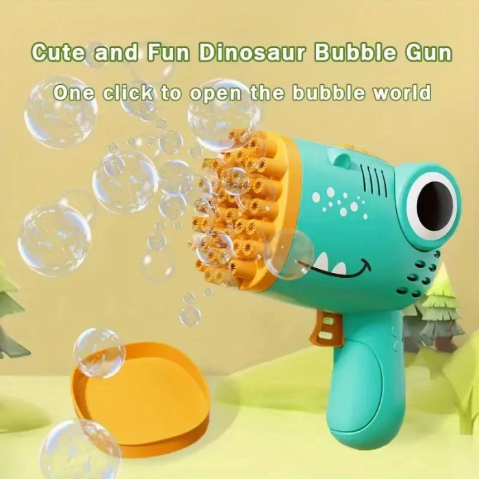 Дитячий пістолет іграшка для мильних бульбашок Bubble blaster AND 636-73 у вигляді Динозаврика