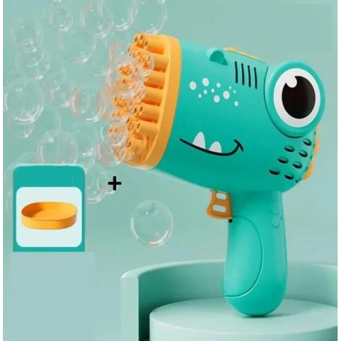 Дитячий пістолет іграшка для мильних бульбашок Bubble blaster AND 636-73 у вигляді Динозаврика