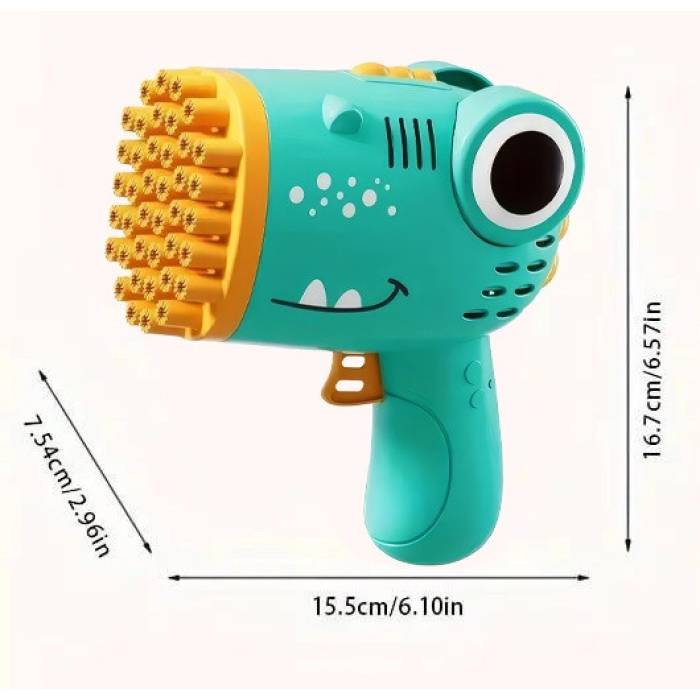 Дитячий пістолет іграшка для мильних бульбашок Bubble blaster AND 636-73 у вигляді Динозаврика