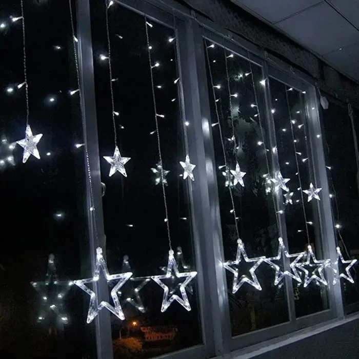 Гірлянда у вигляді штори "Зіркопад" розмір 3x1м LED, 8 режимів мерехтіння