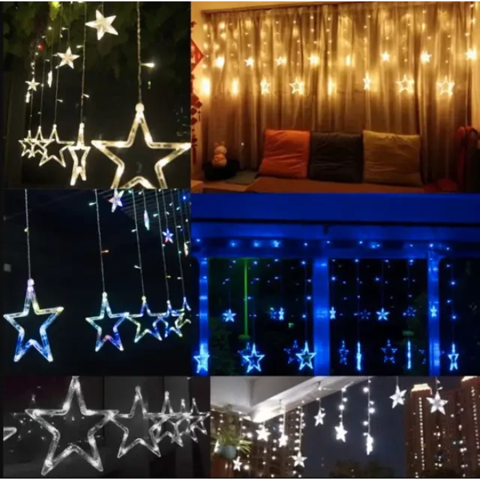 Гірлянда у вигляді штори "Зіркопад" розмір 3x1м LED, 8 режимів мерехтіння