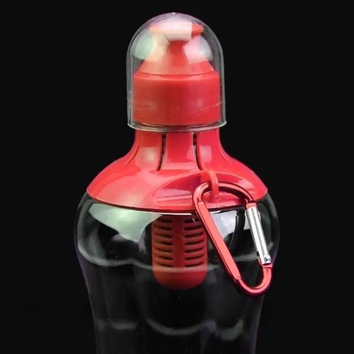 Пластиковая бутылка для воды с фильтром и карабином 550 мл Bottle Спортивная бутылка для воды