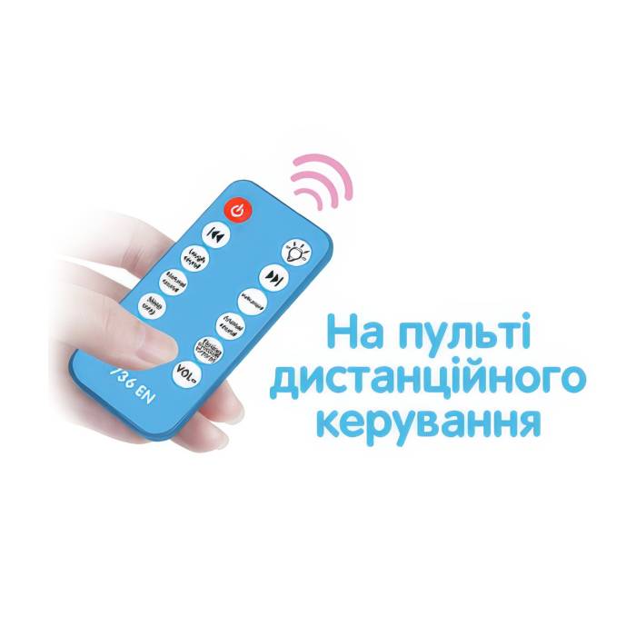 Карусель на ліжечко з 4 підвісками та проектором нічного неба на пульті HB 0006 ABCD