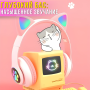 Накладные Bluetooth наушники с ушками и RGB-подсветкой STN-28
