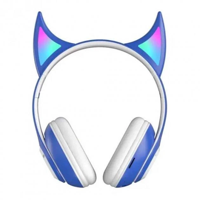 Бездротові накладні Bluetooth навушники з мікрофоном CAT STN-25 Навушники з котячими вушками та підсвічуванням