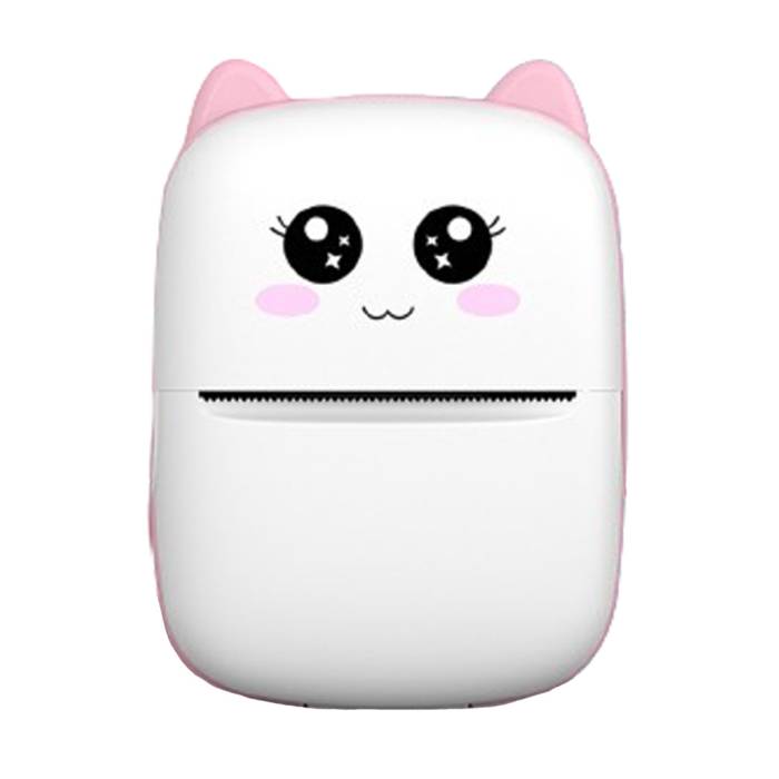Міні принтер для фотографій та етикеток CAT Mini Printer Дитячий термопринтер без чорнила