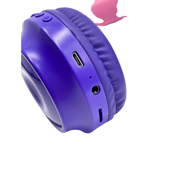 Беспроводные накладные Bluetooth наушники с микрофоном LED ZW 028C Наушники с ушками и подсветкой