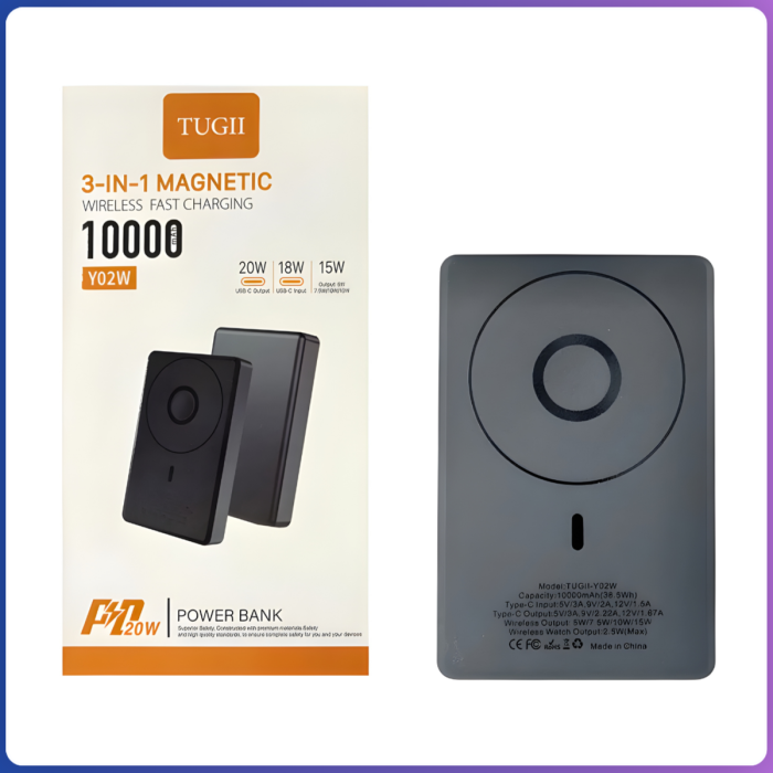 Power Bank 10000mAh з магнітним кріпленням MagSafe TUGII Y02W