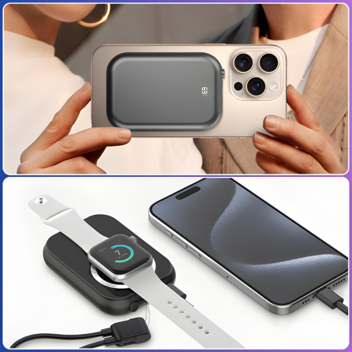 Павербанк 10000 мАг з MagSafe та зарядкою для iWatch TUGII Y04W