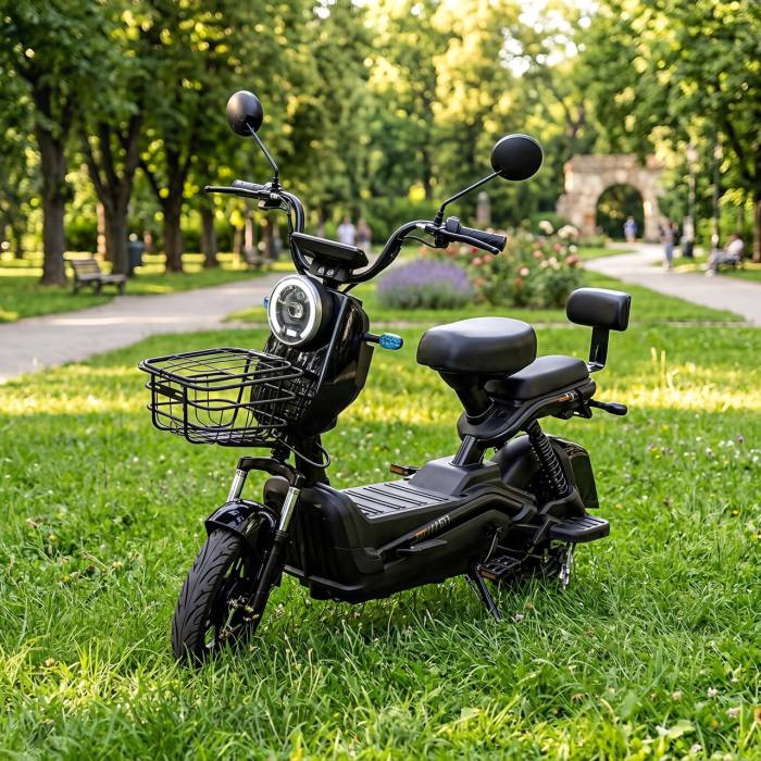Електровелосипед двомісний VELOVA CITY 600W з амортизацією