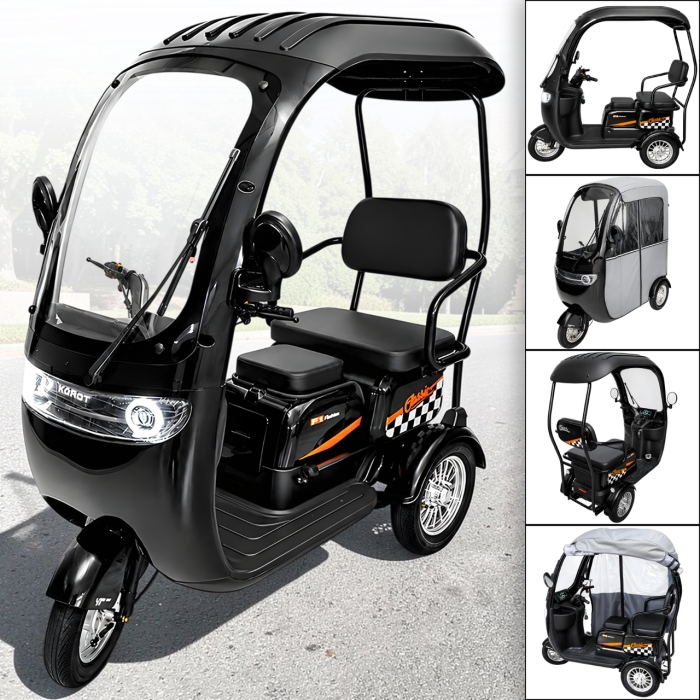 Триколісний електротрайк TRIVARO COMFORT з дахом та дощовиком 800W