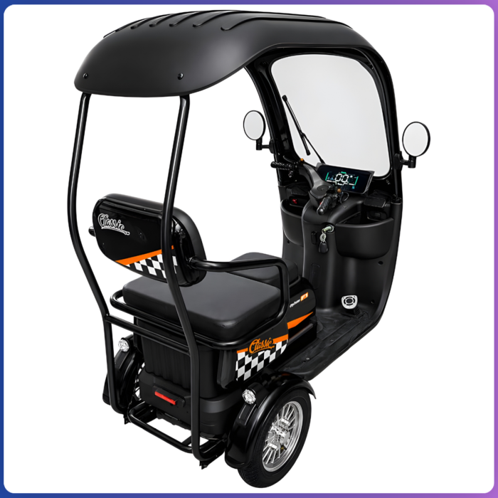 Триколісний електротрайк TRIVARO COMFORT з дахом та дощовиком 800W