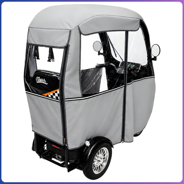 Триколісний електротрайк TRIVARO COMFORT з дахом та дощовиком 800W