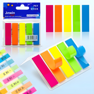 Набір клейких закладок 5 кольорів неон PET "Stick Notes" Р01-1