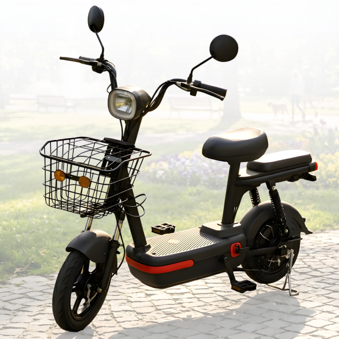 Електровелосипед VELOVA MINI 450W з амортизацією До 30 км/год Чорний