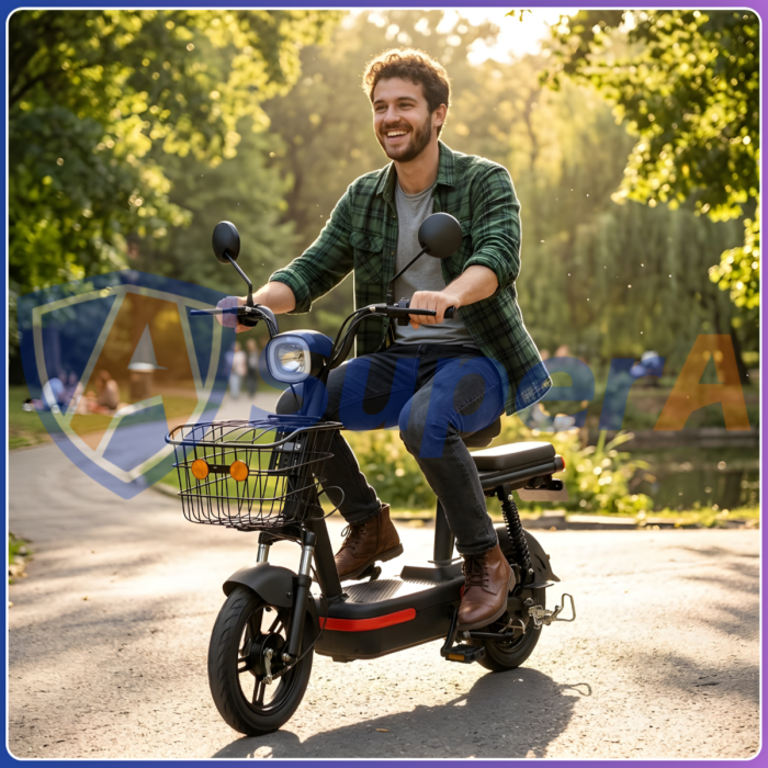 Електровелосипед VELOVA MINI 450W з амортизацією До 30 км/год Чорний