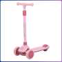 Дитячий триколісний самокат з Bluetooth та світловими ефектами iTrike 5566A-pink