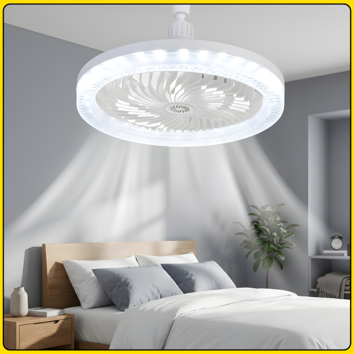 Потолочная LED лампа с вентилятором, 3 режимами света и пультом ДУ 30W | E27 AY1036